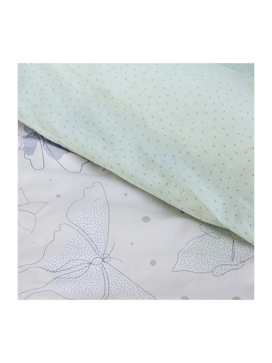 Nima Sheet Sets Queen 240x260cm. Butterflies Green 4pcs