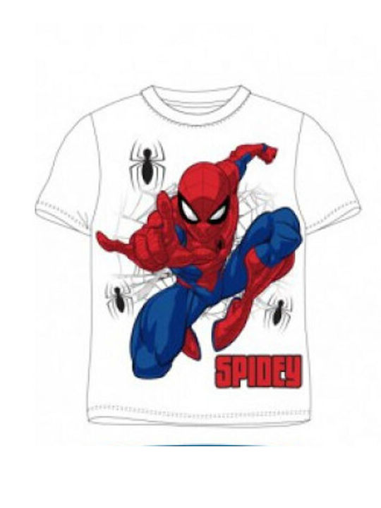 Spiderman Παιδική Πιτζάμα Καλοκαιρινή Λευκό/μπλε