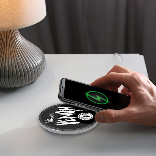 Marvel Comic Books Ασύρματος Φορτιστής (Qi Pad) και Καλώδιο micro USB Μαύρος (Marvel Venom)