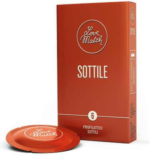 Love Match Condoms Sottile 6 pcs 53mm Thin for Natural Feeling Natural