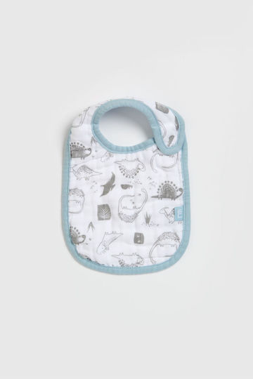 Mothercare Δεινοσαυράκια Σαλιάρα Υφασμάτινη Μπλε 3τμχ