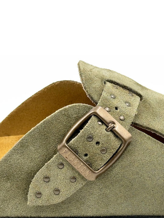 Leather Anatomic Clogs Light Khaki Trouks