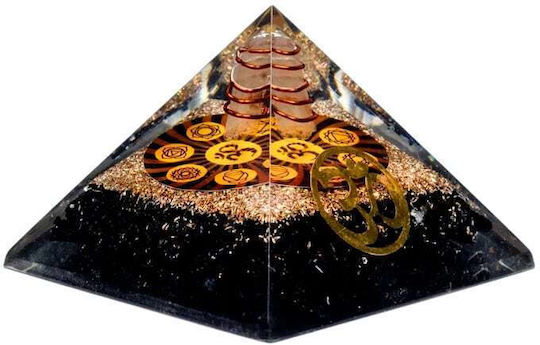 Orgonite Pyramid Chakra Black Tourmaline Orgonite Pyramid Ohm Black Tourmaline