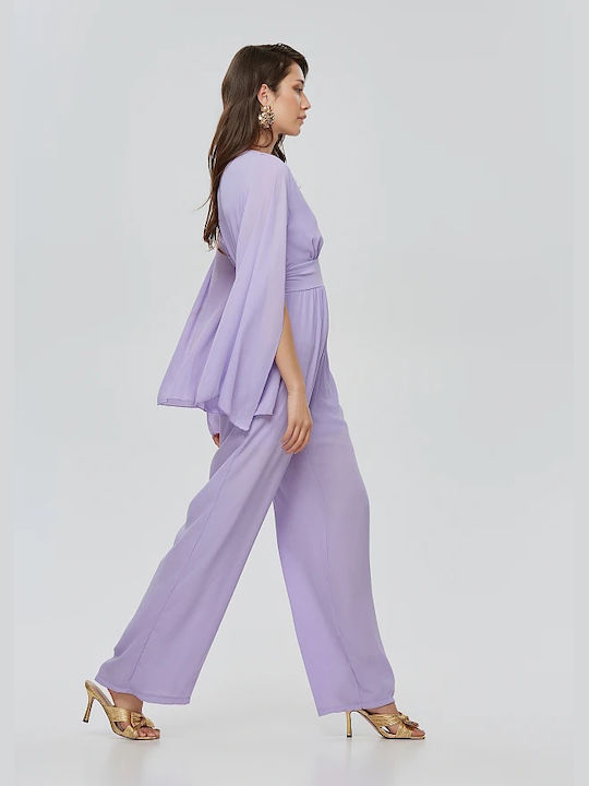 Lynne Jumpsuit Open Sleeves Lila Sleeves