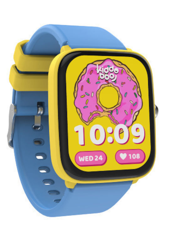Kiddoboo Παιδικό Smartwatch 44.45mm 2.0 Γαλάζιο/Κίτρινο