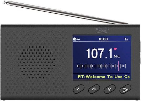 Adler AD-1198 Μπαταρίας με Bluetooth και USB Μαύρο