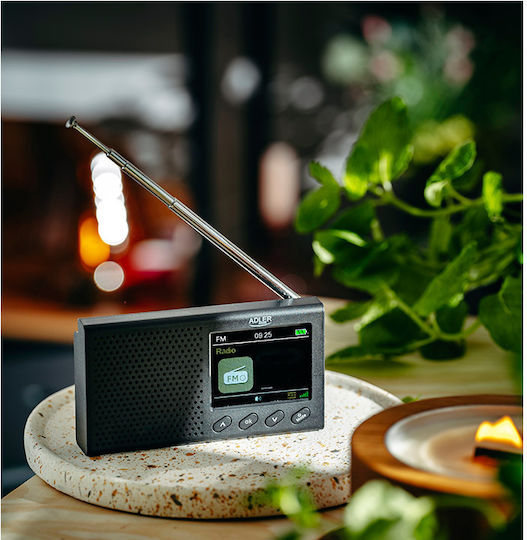 Adler AD-1198 Μπαταρίας με Bluetooth και USB Μαύρο