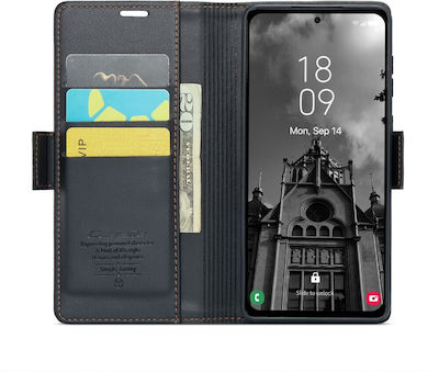 Caseme 023 Series Brieftasche Synthetisch / Synthetisches Leder / Silikon Schwarz (Galaxy A55)