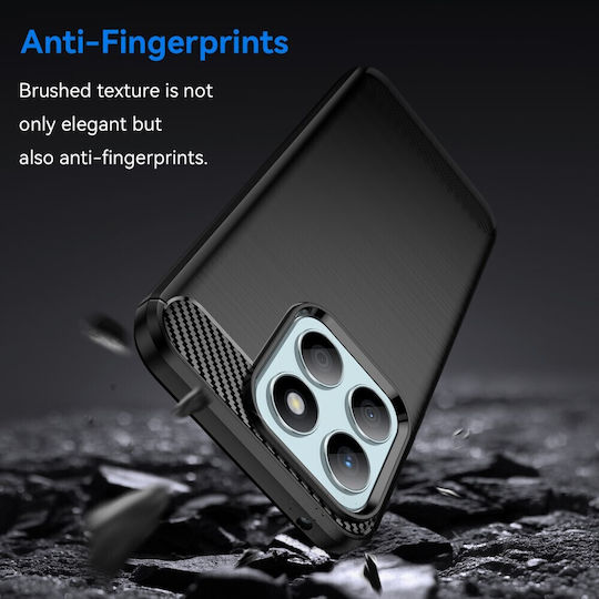 Mad Mask Brushed TPU Carbon Back Cover Σιλικόνης Μαύρο (Honor X8b)