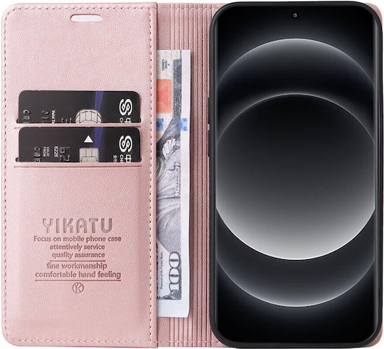 5g Yikatu Folio Series Stand Book Synthetic Leather / Silicone / Plastic Rose Gold (Xiaomi 14 Ultra)