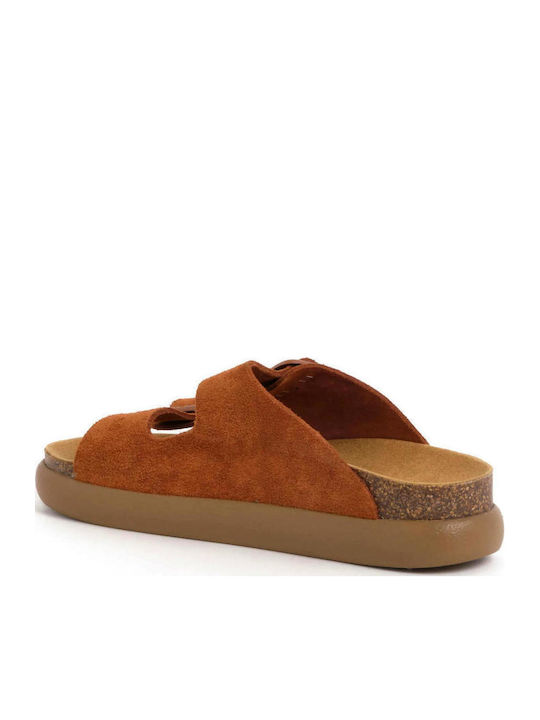 Noelle Women's Flat Sandals in Brown Color