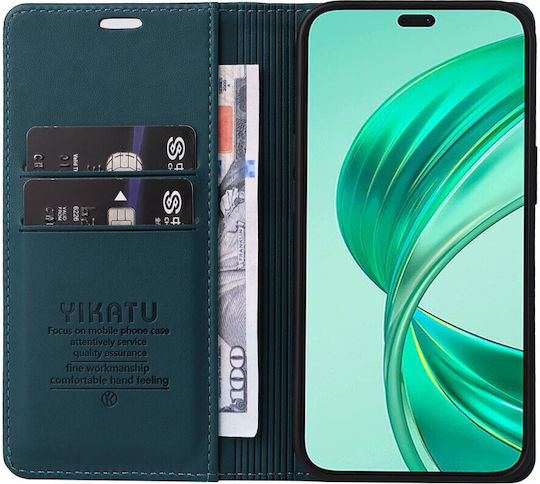 Honor Folio Series Buchen Sie Synthetisches Leder / Silikon / Kunststoff Grün (Honor X8b)