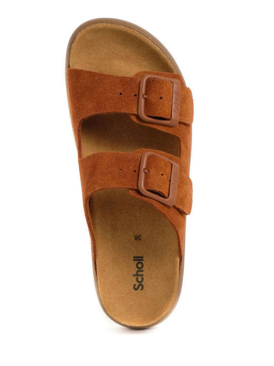 Noelle Women's Flat Sandals in Brown Color