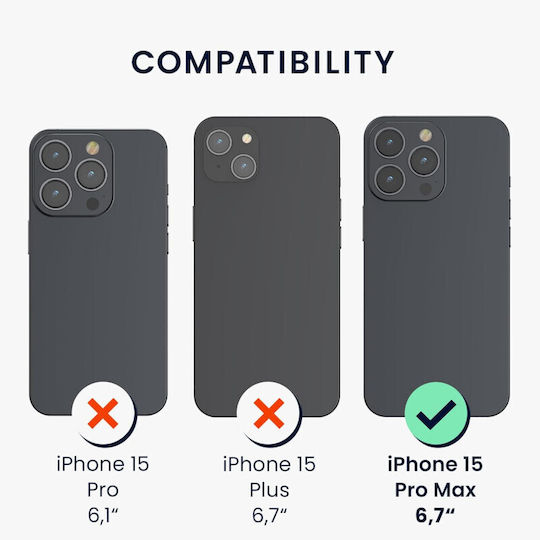 Kalibri Aramid Fiber Body Back Cover Aramid Fiber Μαύρο (iPhone 15 Pro Max)