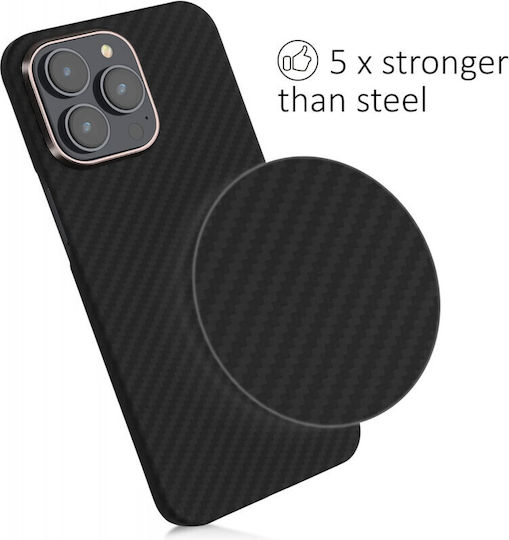Kalibri Aramid Fiber Body Back Cover Aramid Fiber Μαύρο (iPhone 15 Pro Max)