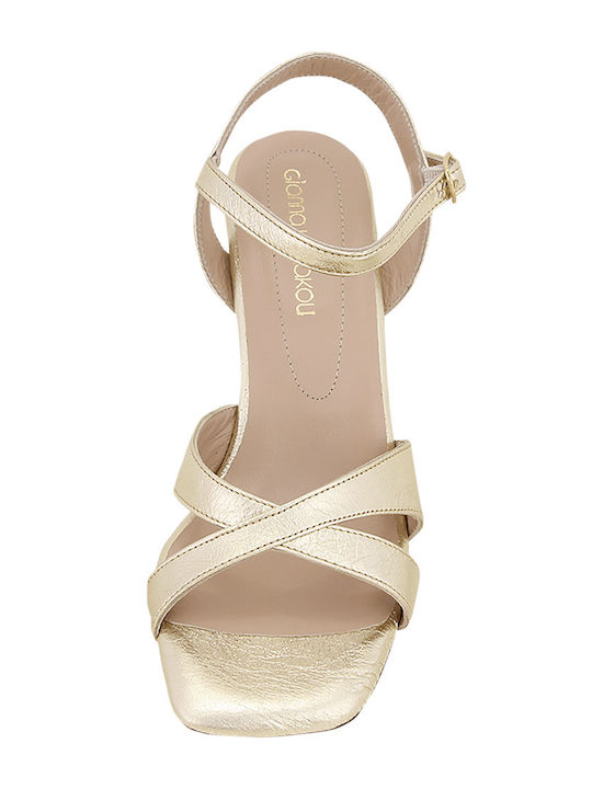 Leather Sandals Gold