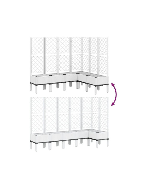 vidaXL Planter Box Plastic White 160x160x142cm.