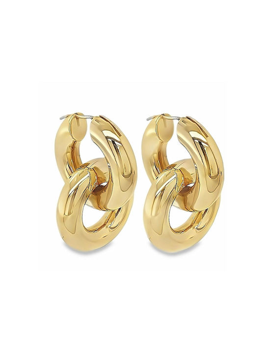 Xryseio Earrings Hoops made of Gold 14K