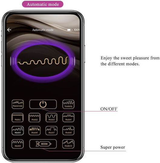 Pretty Love Baird II Vibrator G-Spot with Remote Control Purple