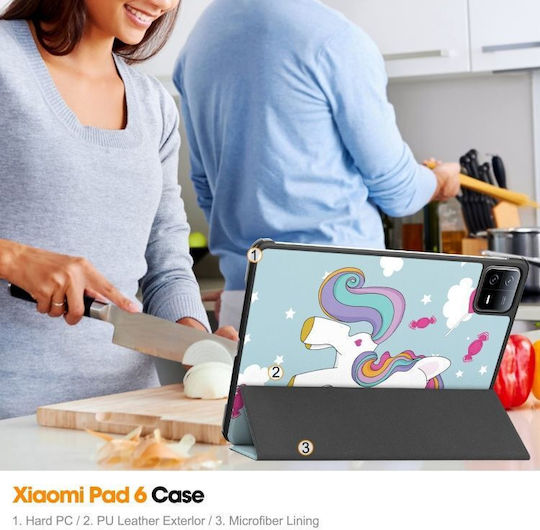 Revomag Unicorn Flip Cover Πολύχρωμη (Xiaomi Pad 6/6 Pro 11.0 inch (2023))