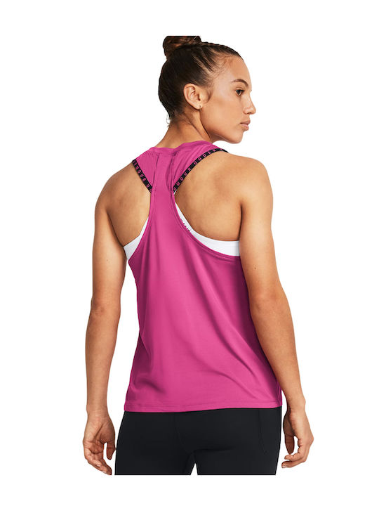 Knockout Novelty Women's Athletic Blouse Sleeveless Fuchsia