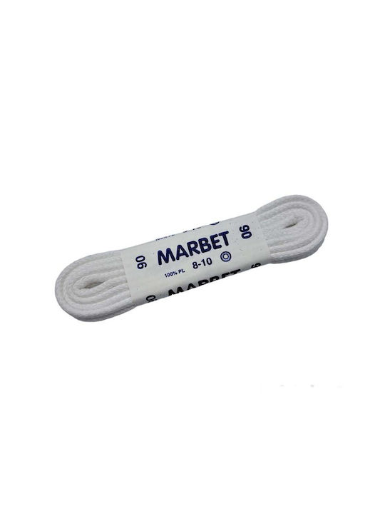 Marbet Κορδόνια Παπουτσιών Λευκά 2τμχ 90cm