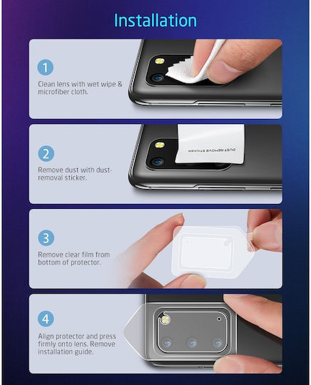 ESR Camera Protection Tempered Glass Transparent for the SAMSUNG S20