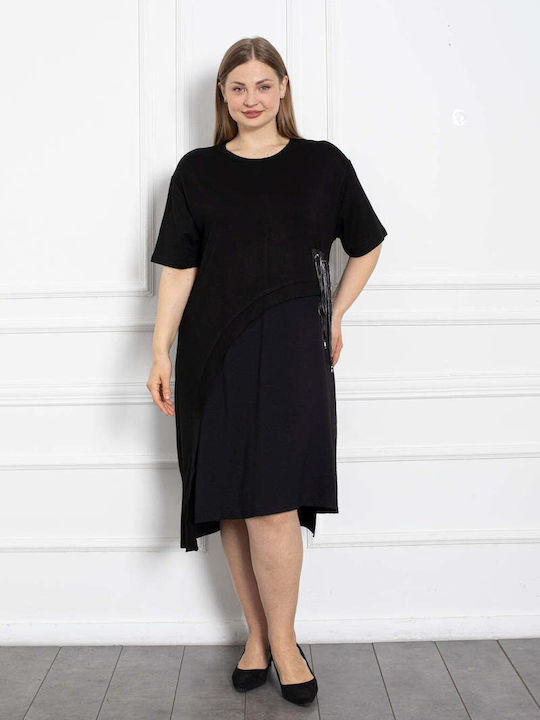 Bubble Chic Midi Rochie Black