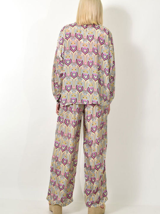 Set Shirt Hose bestickt Pink 23838