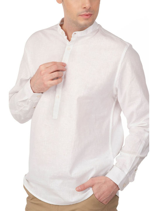 Rebase Men's Shirt Long Sleeve Linen Off-White