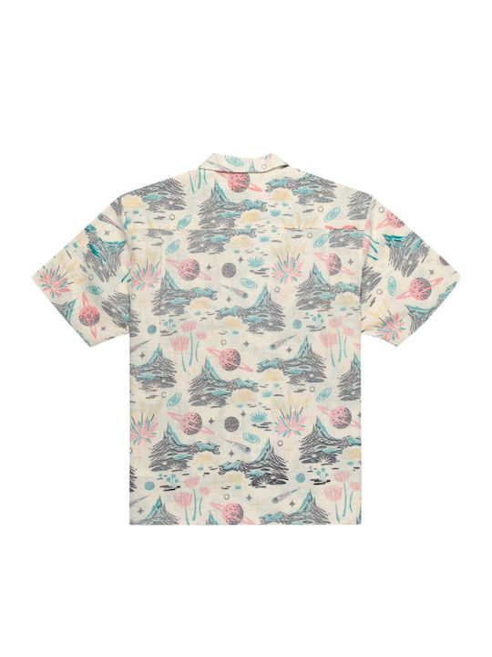 Short-sleeved Linen Shirt Beige