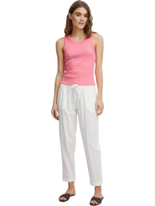 Women's Fabric Trousers White