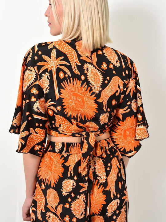 Orange Printed Designs Set 23805