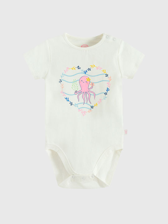 Cool Club Baby Bodysuit Short-Sleeved Creamy