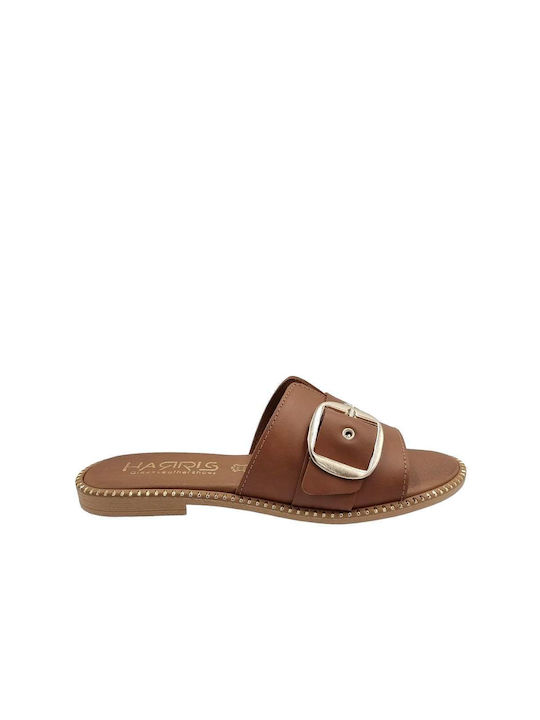 Harris Women's Flat Sandals in Tabac Brown Color