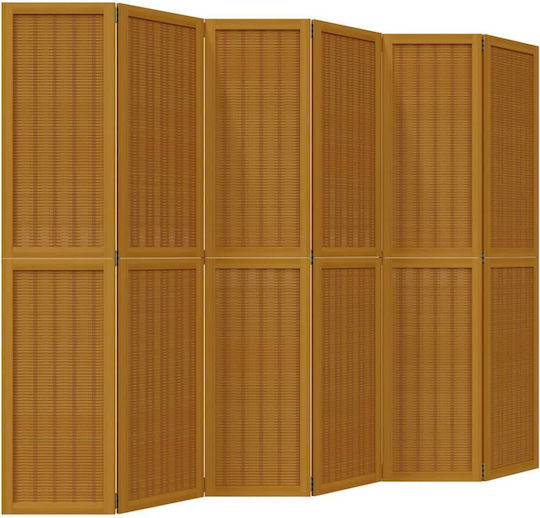 vidaXL Διακοσμητικό Παραβάν Ξύλινο με 6 Φύλλα 210x180cm
