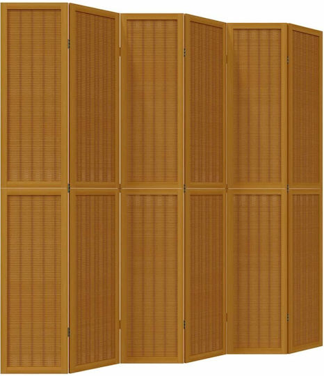 vidaXL Διακοσμητικό Παραβάν Ξύλινο με 6 Φύλλα 210x220cm