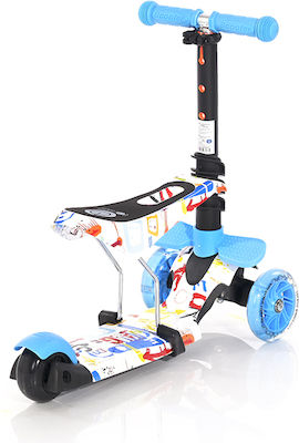 Lorelli Kids Scooter Foldable Smart 3-Wheel with Seat Blue