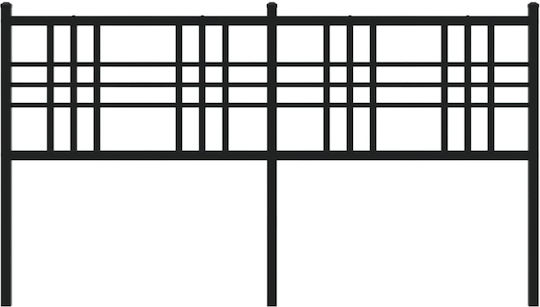 vidaXL Metallisches Kopfteil für Bett Schwarz 166x90cm