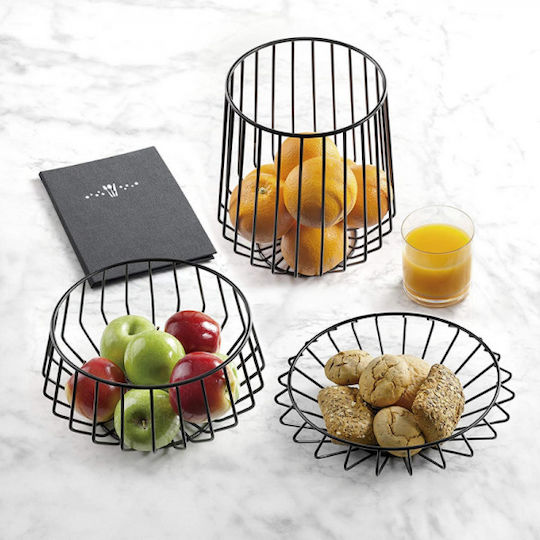 Lacor Fruit Bowl Metallic Black 23.4x25.4cm