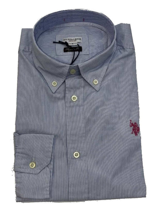 Ανδρικό Πουκάμισο Ριγέ Κανονική Γραμμή U.s Polo Assn 67783-53406 Dirk Σieλ