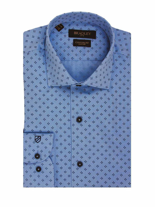 Men's Sky Blue Micro Patterned Shirt Bradley