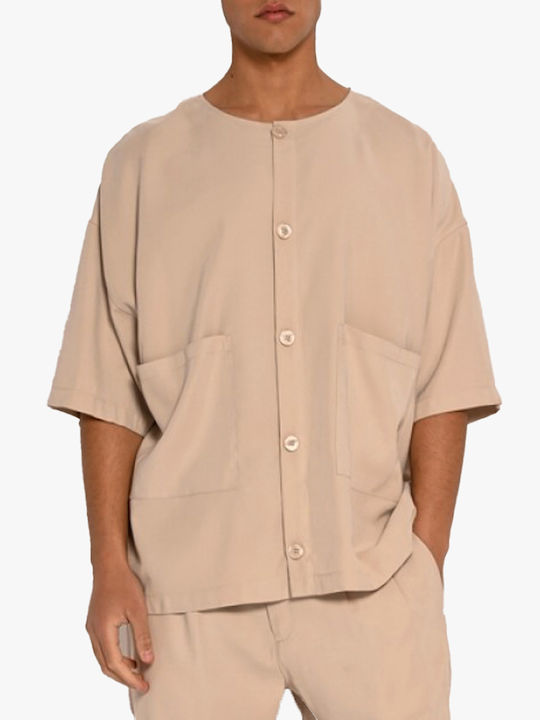 Kurzärmlig Hemd Beige