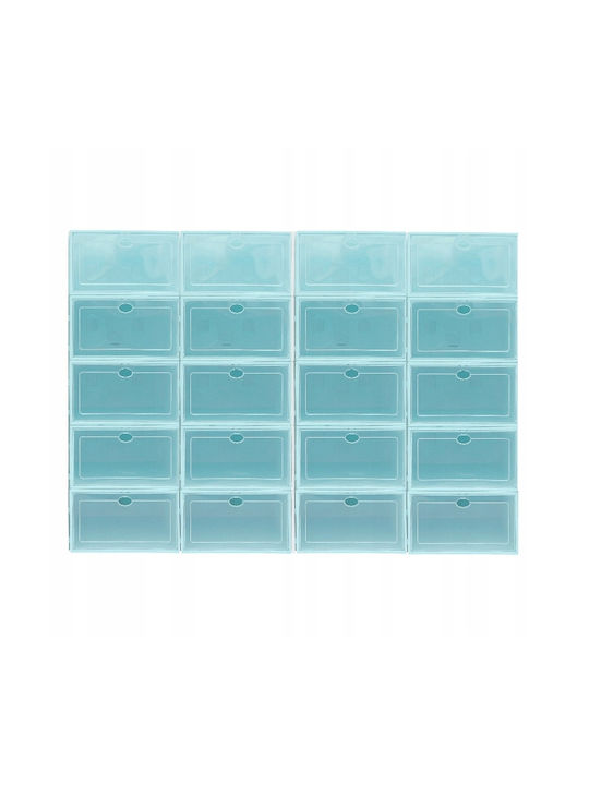 Plastic Cutie de Depozitare cu Capac Albastru 21.5x31x12.5cm 1buc