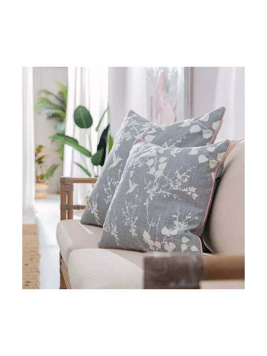 Ixia Regal Sofa Cushion Made of 100% Cotton Gray Beiges 40x40cm