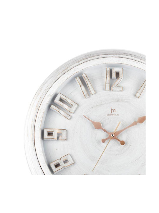 Justaminute Wall Clock Plastic White