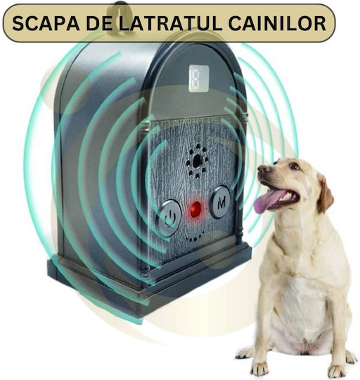 Dispozitiv de control al lătratului ultrasonic Startonteam Dispozitiv de control al lătratului pentru câini 15m Utilizare interioară și exterioară Rezistent la apă 4 moduri reglabile Lumină Led