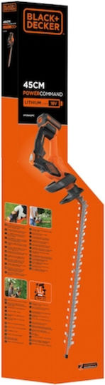 Black & Decker Hedge Trimmer Battery 18V with Blade 45cm BDGTC18452PC