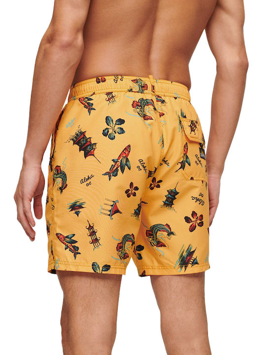 Superdry Hawaiian Herren Badehose Shorts Yellow