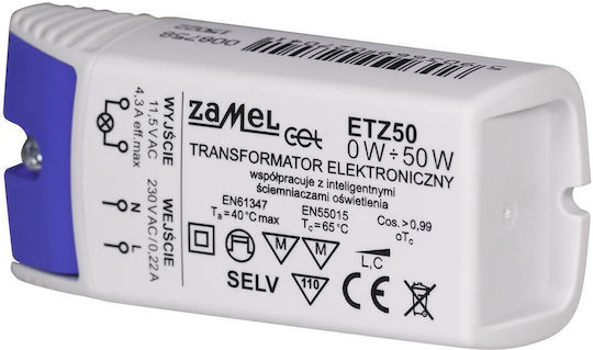 Zamel LED Захранване Мощност 50W с Изходно Напрежение 12V